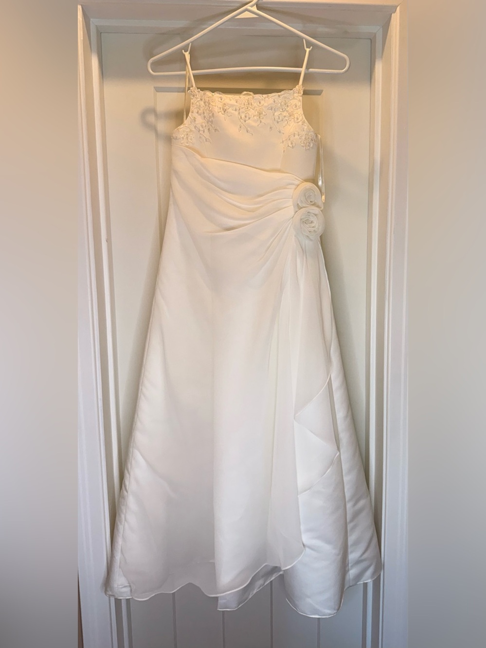 David's Bridal Ivory Flower/Communion Dress size 8